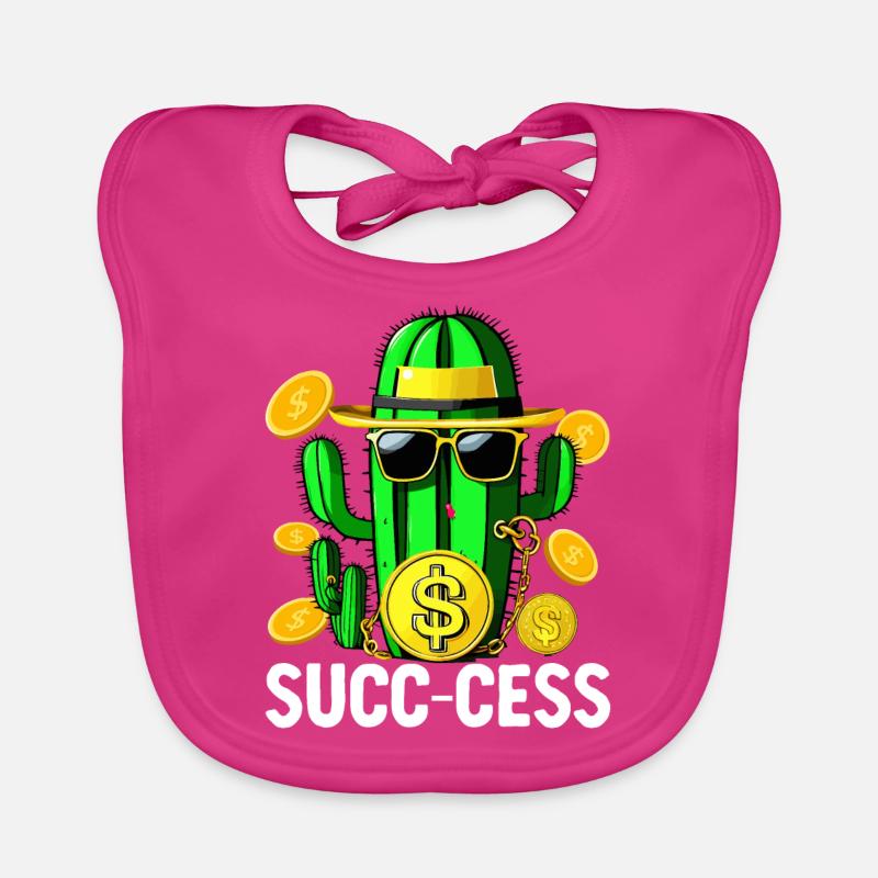 Funny Succulent Cactus Organic Baby Bibs