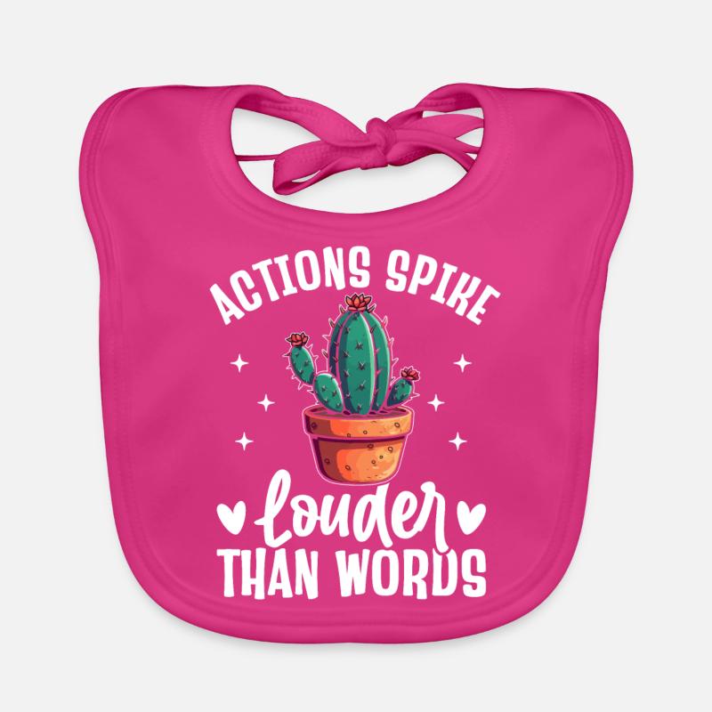Funny Succulent Cactus Organic Baby Bibs