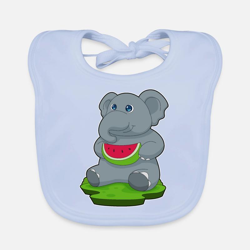 Éléphant Pastèque Fruit Bavoir bio Bébé