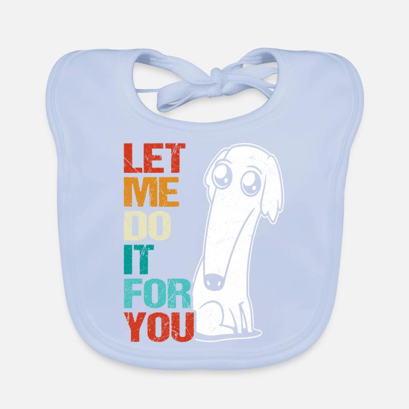 Chien barzoï rétro Meme Bavoir bio Bébé
