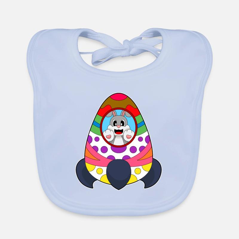Fusée d’oeuf de Pâques lapin Bavoir bio Bébé