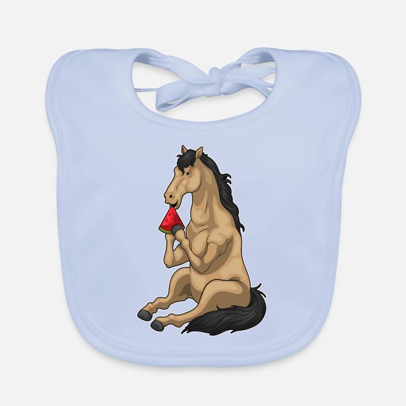 Cheval Pastèque Fruit Bavoir bio Bébé