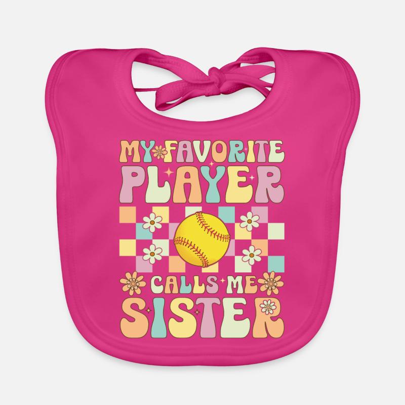 Softball Sister Organic Baby Bibs