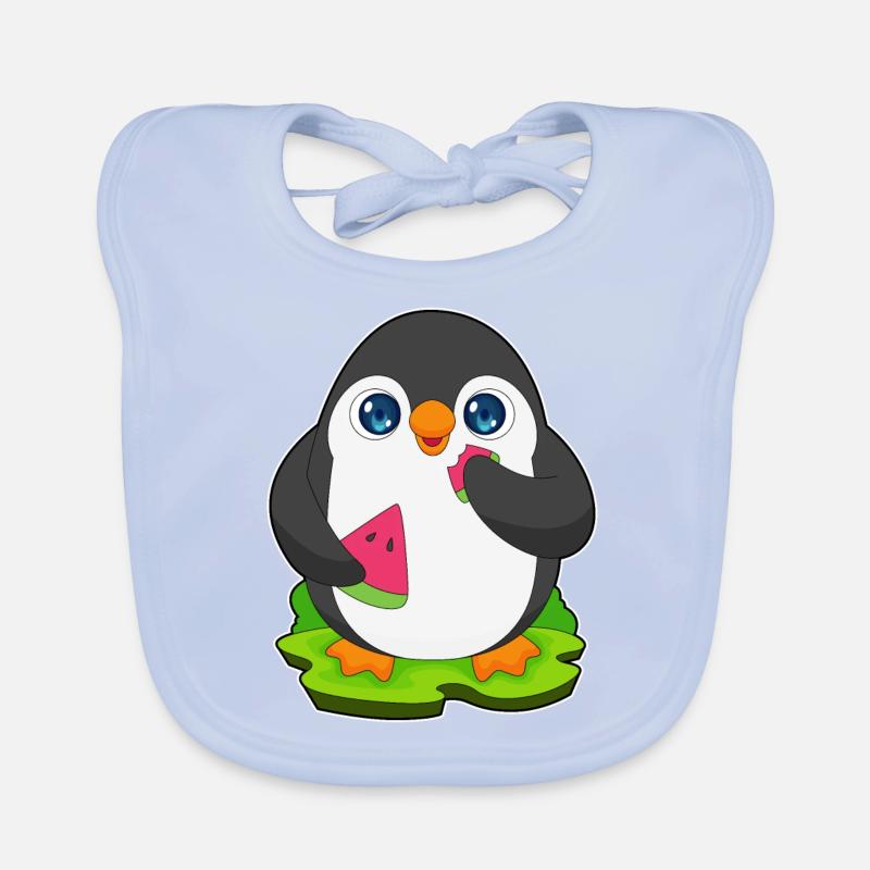 Fruit de pastèque pingouin Bavoir bio Bébé