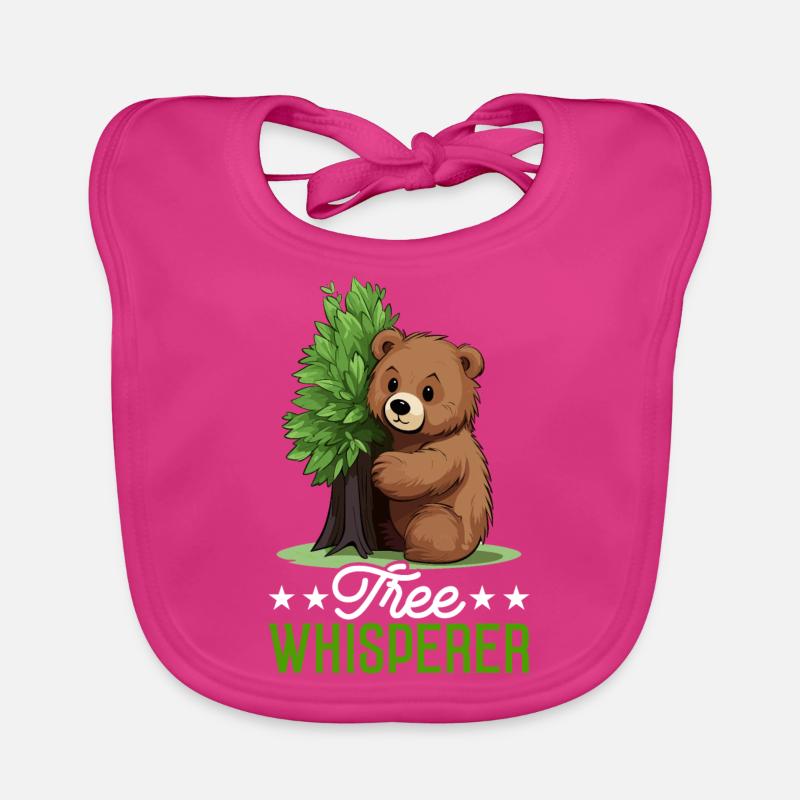 Tree Hugger Environmentalist Bear Organic Baby Bibs