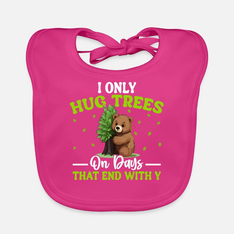 Tree Hugger Environmentalist Bear Organic Baby Bibs