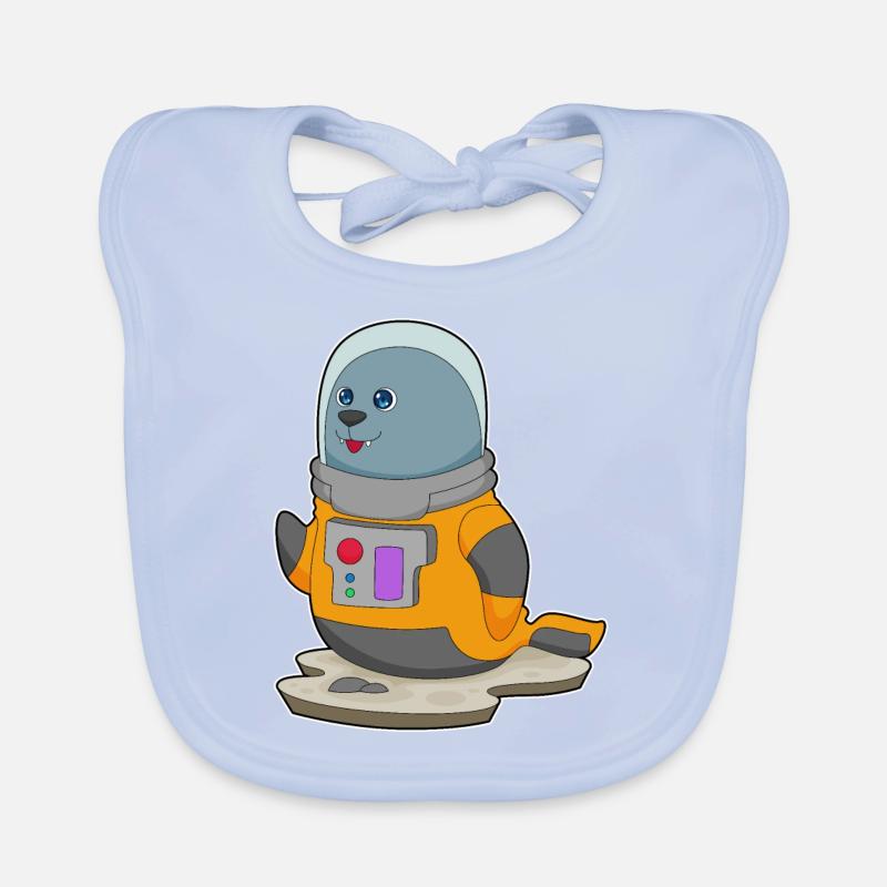 Seal Astronaut Space Bavoir bio Bébé