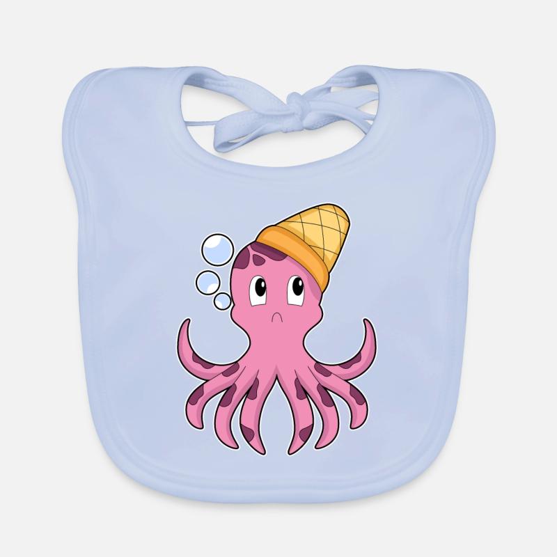 Krake Eiswaffel Baby Bio-Lätzchen