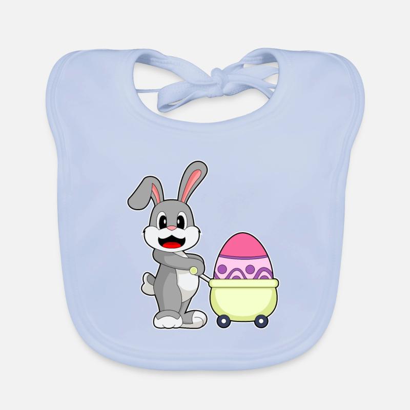 Bunny Easter Easter Egg Shopping Organic Baby Bibs