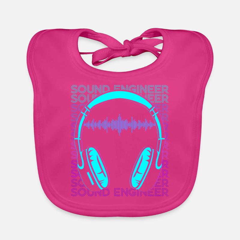 Sound Engineer Audio Sound Engineer Retro Organic Baby Bibs