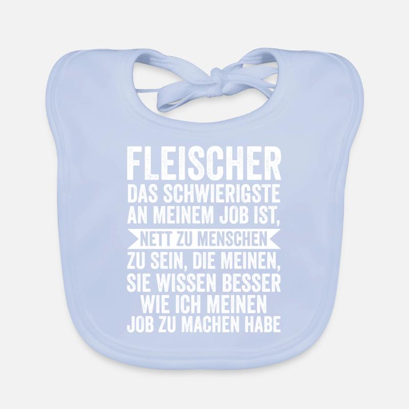 Fleischer Beruf Fleischerei Geschenk Baby Bio-Lätzchen