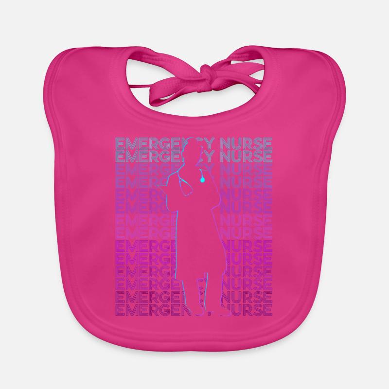 Infirmière d’urgence Infirmière d’urgence Retro Bavoir bio Bébé