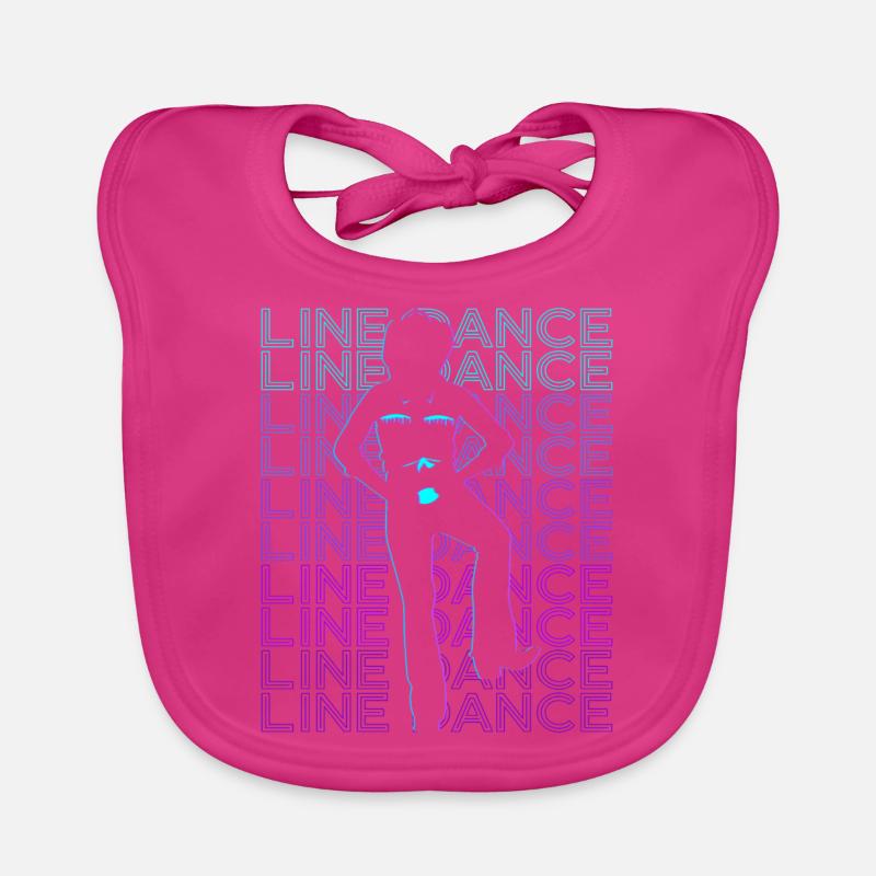 Line Dance Line Dancing Line Dancer Retro Baby Bio-Lätzchen