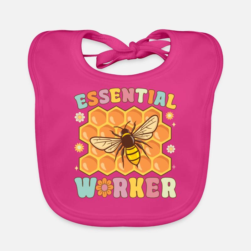 Indispensable Worker Funny Beekeeper Beekeeping Organic Baby Bibs