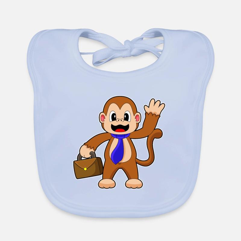 Porte-documents Monkey Entrepreneur Bavoir bio Bébé