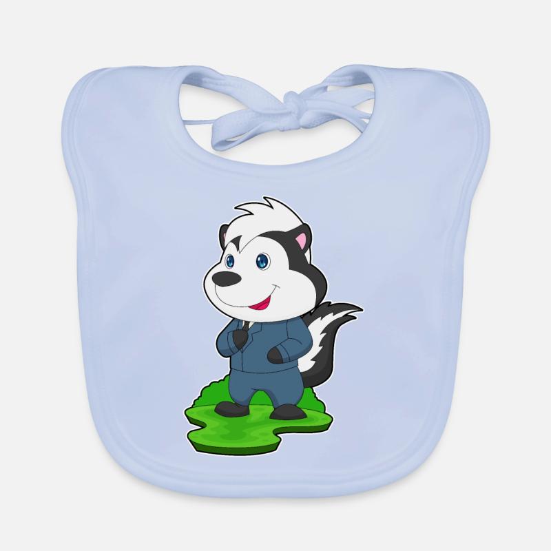 Skunk Groom Wedding Organic Baby Bibs