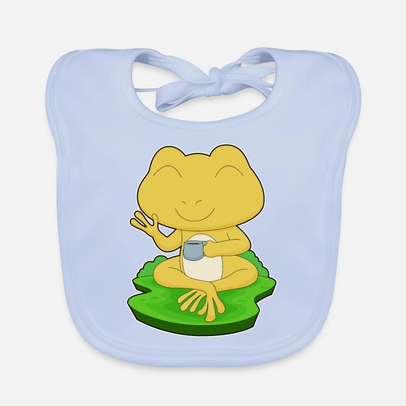 Frog Cup of Coffee Organic Baby Bibs