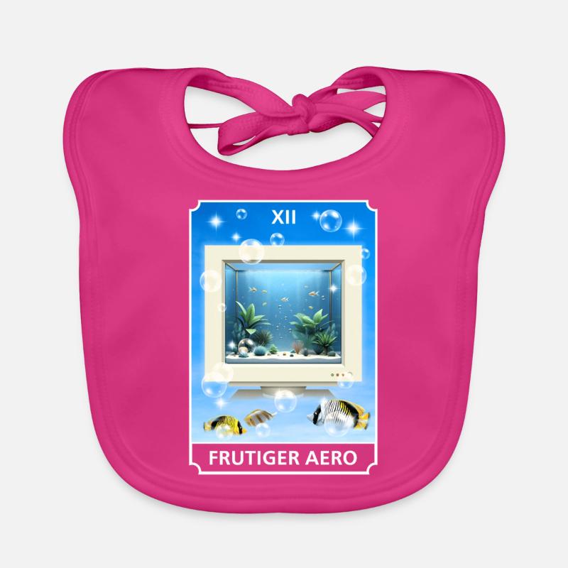 Frutiger Aero Aesthetic Tech Computer Aquarium Baby Bio-Lätzchen