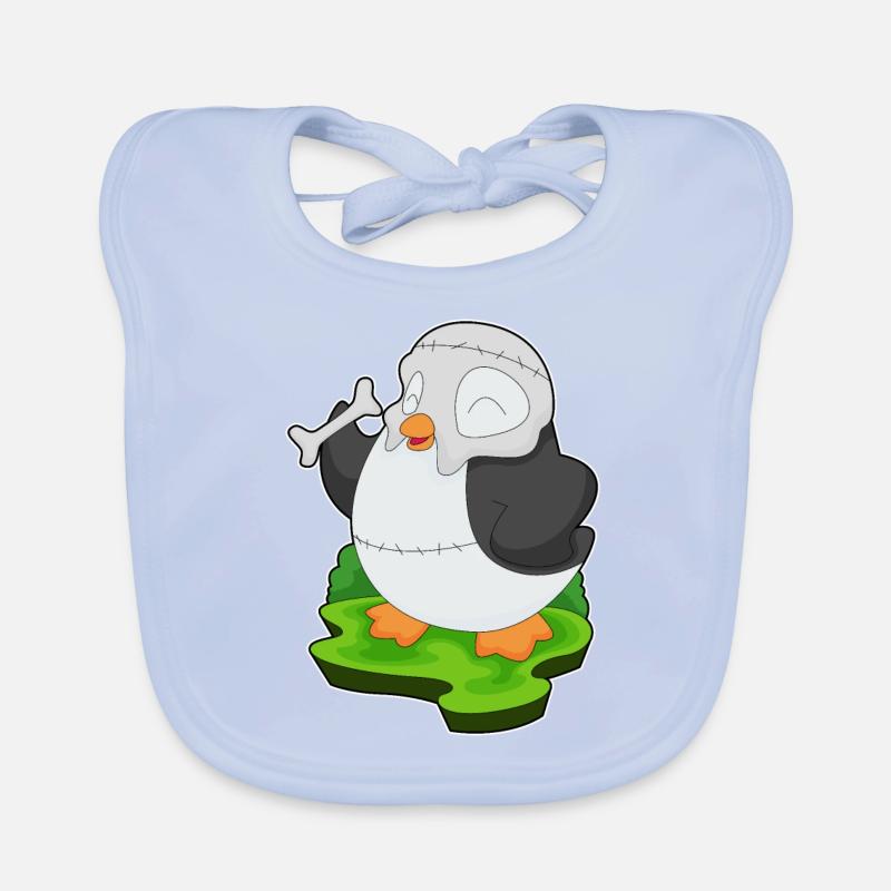Penguin Halloween Mask Organic Baby Bibs
