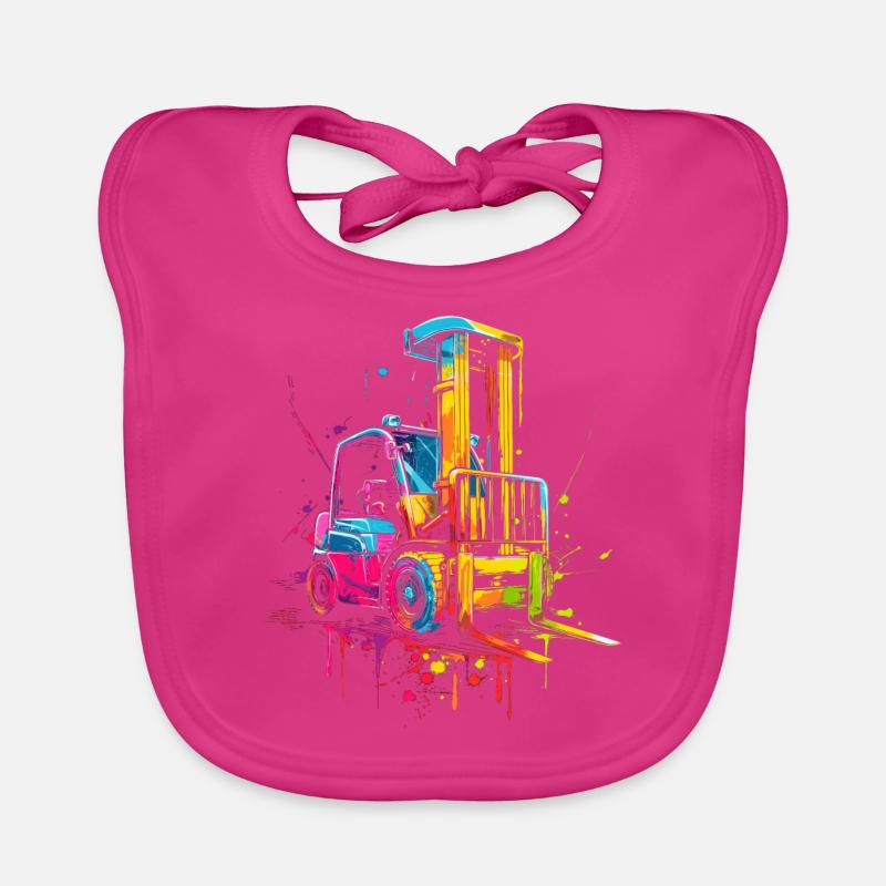 Forklift Driver Forklift Driver HEO Pop Art Organic Baby Bibs