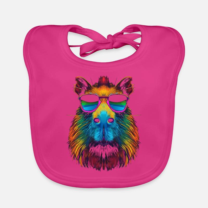 Capybara Capibara Lunettes de soleil Pop Art Bavoir bio Bébé