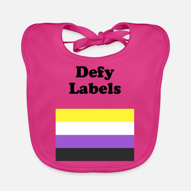 Non Binary Flag Defy Labels Organic Baby Bibs