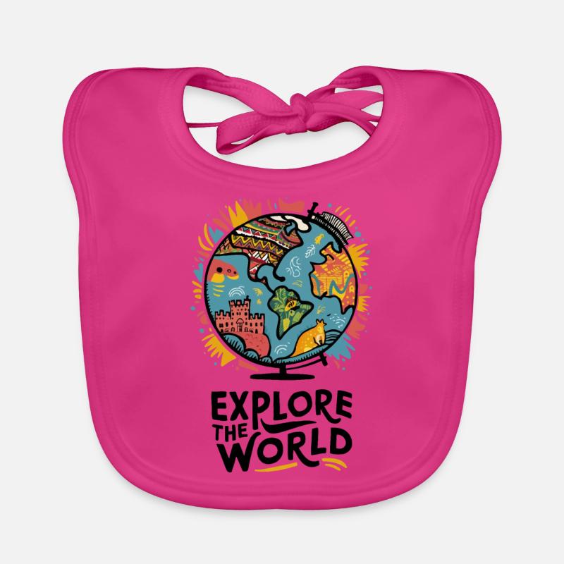 EXPLOREZ LE MONDE Bavoir bio Bébé