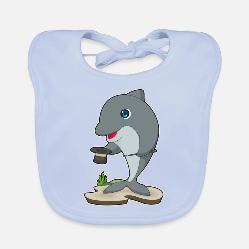 Chapeau haut de forme Dolphin Wizard Bavoir bio Bébé