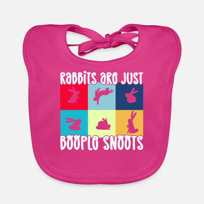 Rabbits Are Just Boople Snoots Funny Bunny Rabbit Baby Bio-Lätzchen