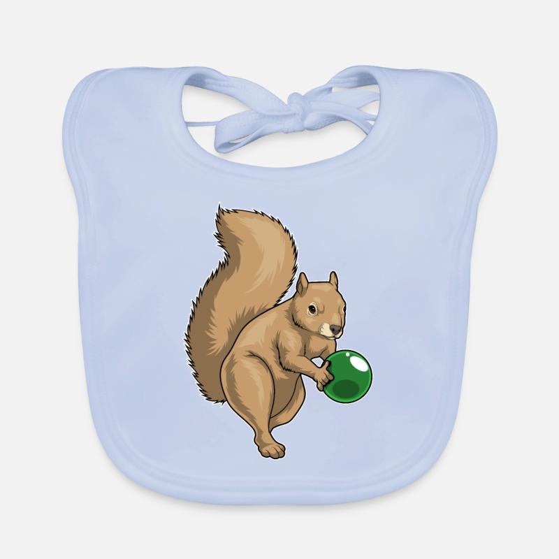 Boule de bowling Squirrel Bavoir bio Bébé