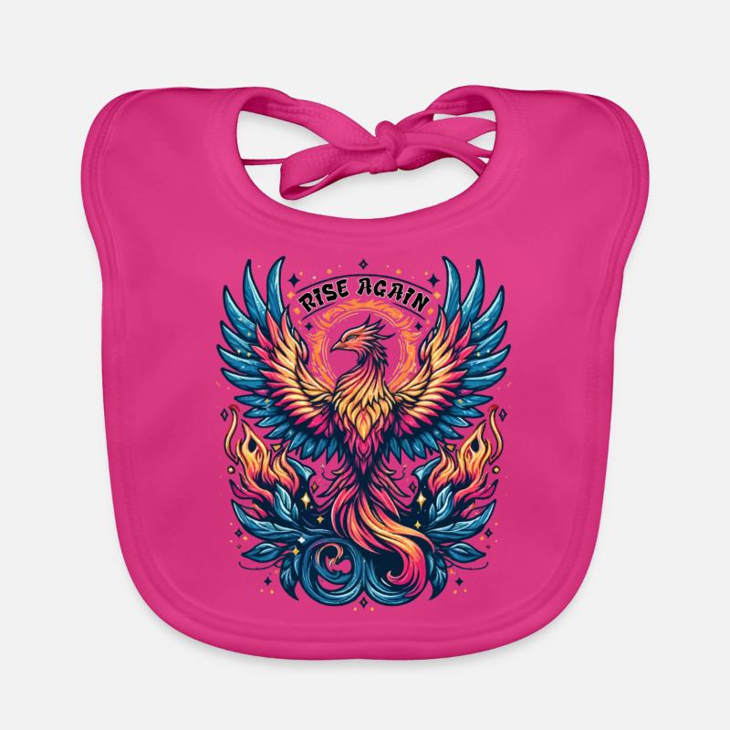 Phönix - Erhebe dich erneut. Vogel, Phönixflammen, Baby Bio-Lätzchen