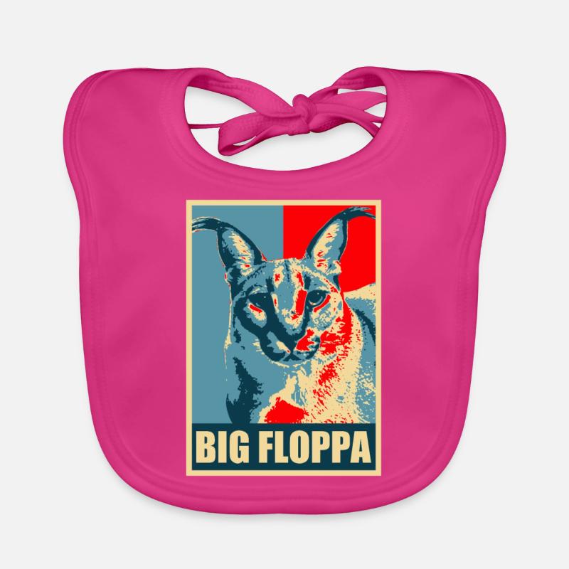 Großer Floppa Karakal Katze Meme Baby Bio-Lätzchen