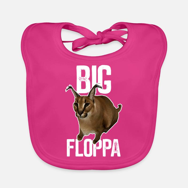 Großer Floppa Karakal Katze Meme Baby Bio-Lätzchen