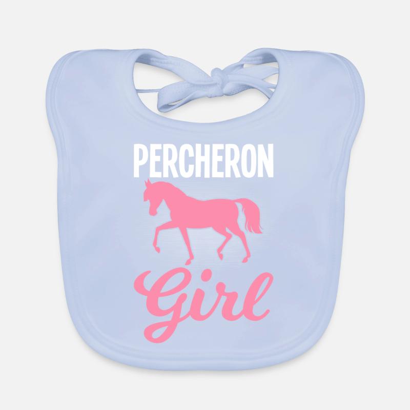 Percheron Mädchen Pferde Liebhaber Pferde Mädchen Baby Bio-Lätzchen