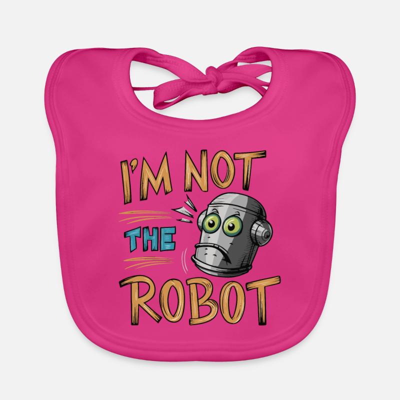 ICH BIN NICHT DER ROBOTER Baby Bio-Lätzchen
