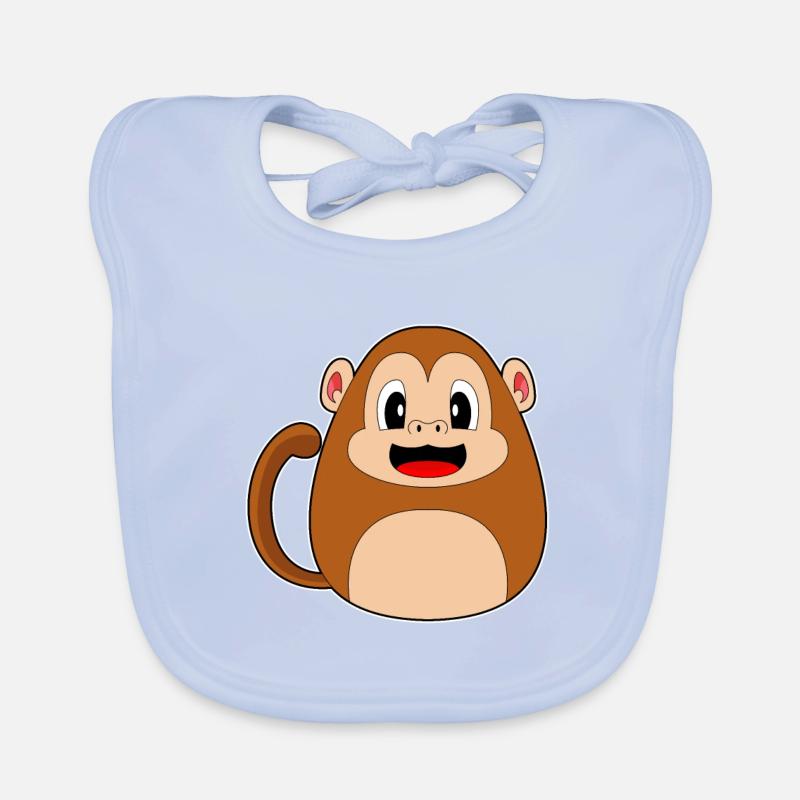 Oeuf de Pâques Monkey Easter Bavoir bio Bébé