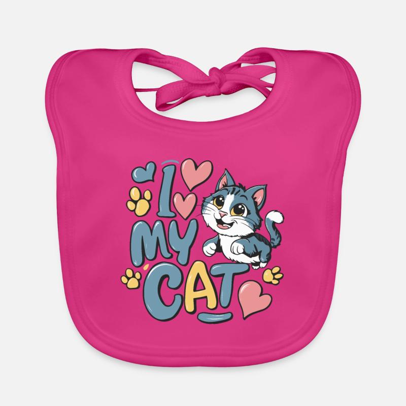 J’AIME MON CHAT Bavoir bio Bébé