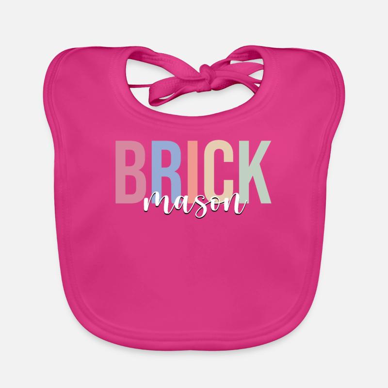 Brick Masonry Masonry Bricklayer Organic Baby Bibs