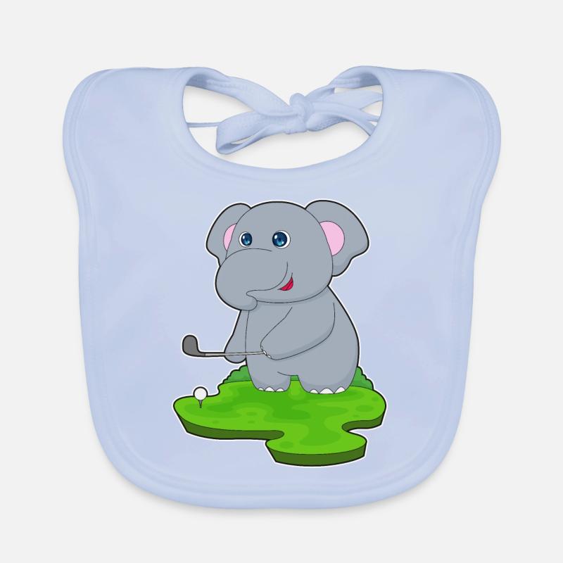Elefant Golf Golfschläger Baby Bio-Lätzchen
