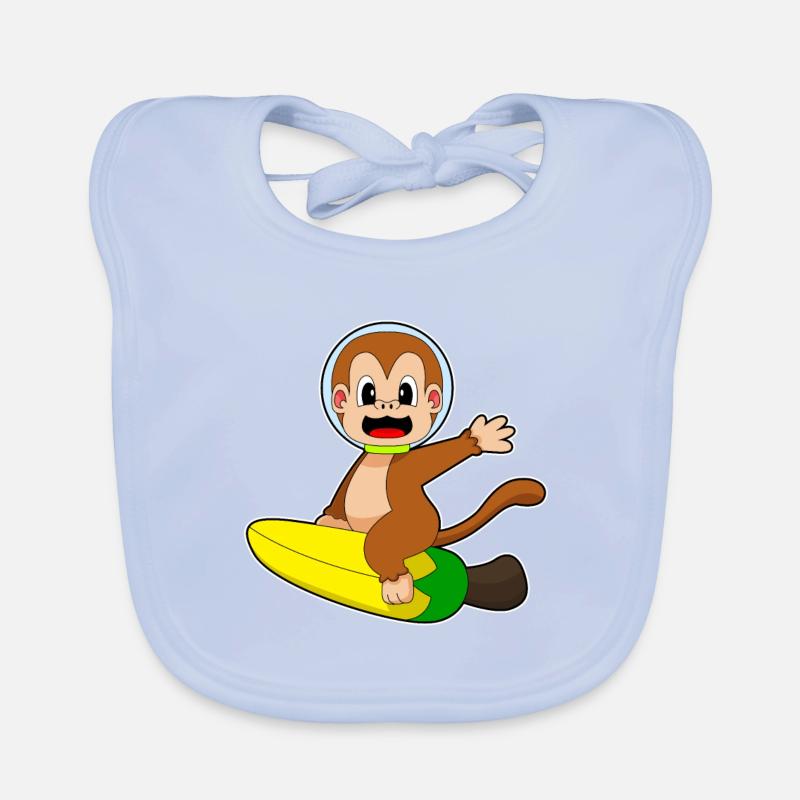 Singe Banane Astronaute Bavoir bio Bébé