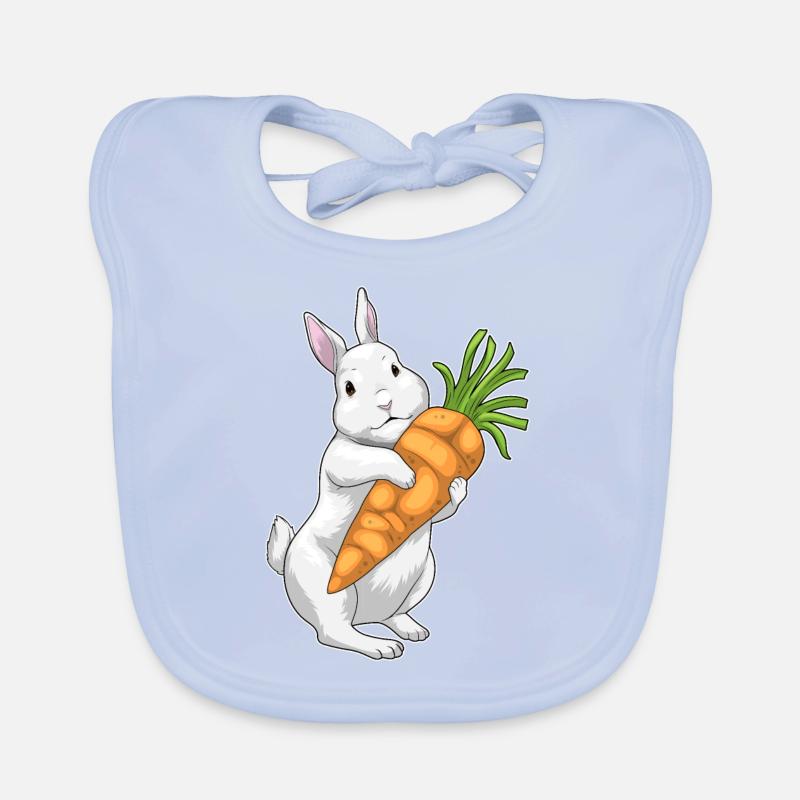 Lapin Carotte Bavoir bio Bébé