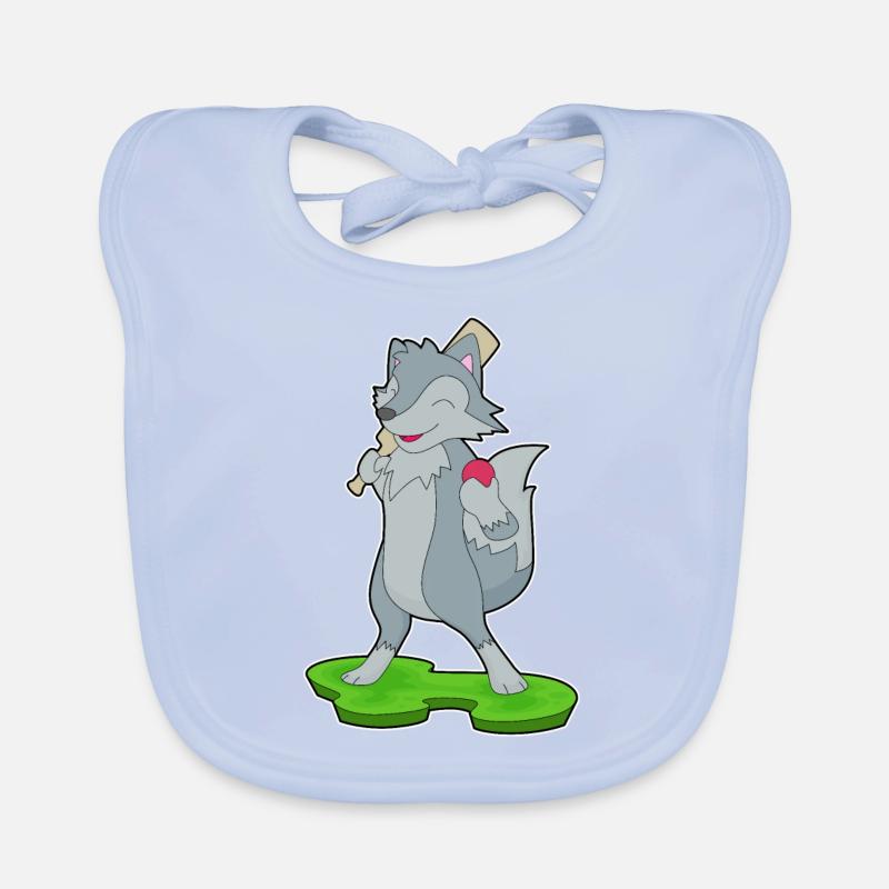 Battes de cricket Wolf Cricket Bavoir bio Bébé