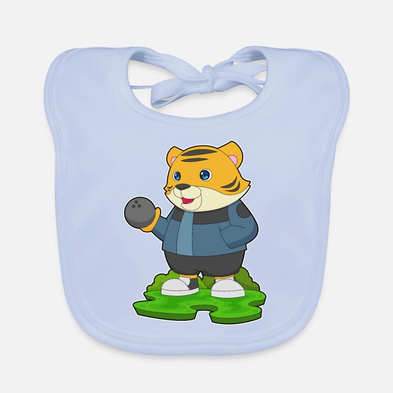 Tiger Bowling Bowlingkugel Baby Bio-Lätzchen