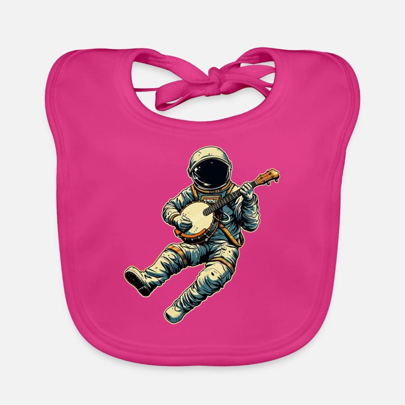 Astronaute Space Bluegrass Banjo Player Bavoir bio Bébé
