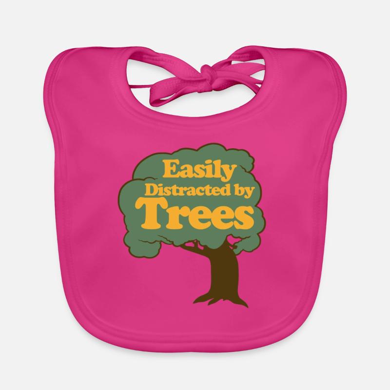 Facilement distrait par les arbres Bavoir bio Bébé