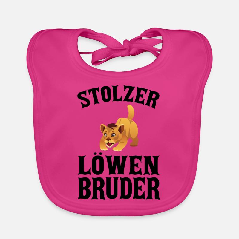 Bruder Löwe Schwester Geschenk Baby Bio-Lätzchen