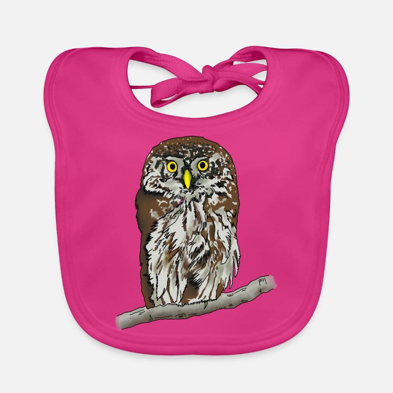 Pygmy owl Organic Baby Bibs