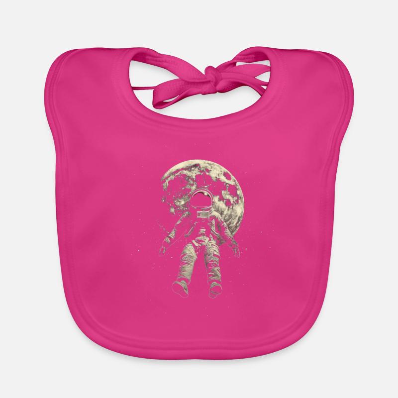 Astronaut Space Floating Moon Organic Baby Bibs
