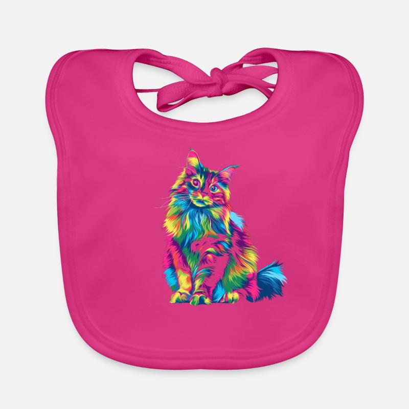 Ragdoll Cat Popart Organic Baby Bibs