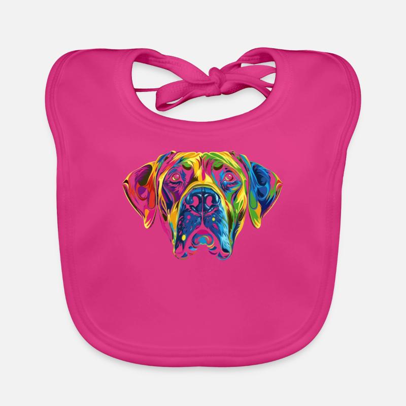 Rhodesian Ridgeback Hund Popart Baby Bio-Lätzchen